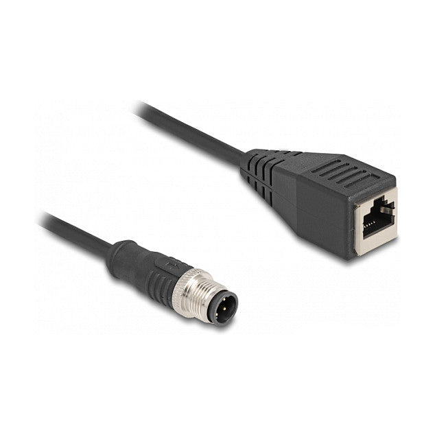 M12 Adapterkabel D-kodiert 4 Pin Stecker zu RJ45 Buchse 50 cm