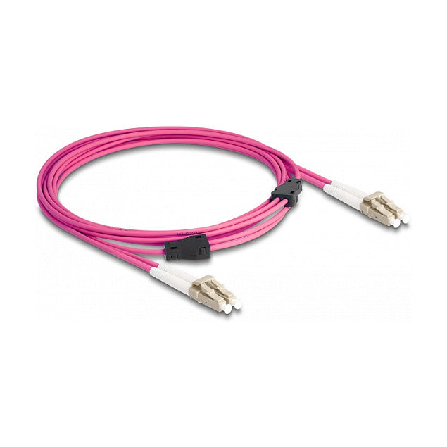 LWL Kabel mit Metallarmierung LC Duplex zu LC Duplex Multimode OM4 3 m