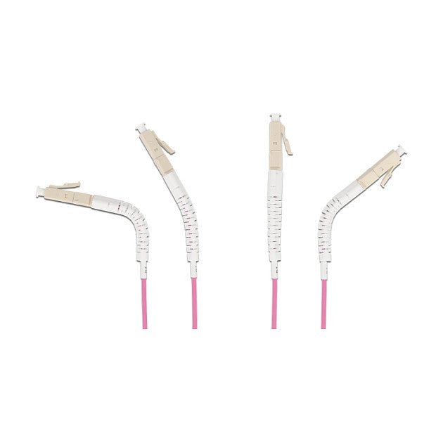 LWL Kabel LC Duplex zu LC Duplex Multimode OM4 winkelbar 5 m