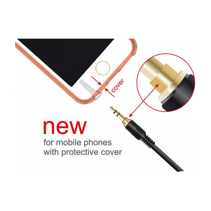 Klinkenkabel 3,5 mm 3 Pin Stecker > Stecker 2 m schwarz