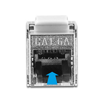 Kabel RJ45 Stecker zu Keystone Modul RJ45 Buchse Cat.6A 3 m schwarz