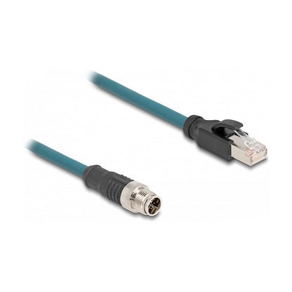 M12 Adapterkabel X-kodiert 8 Pin Stecker zu RJ45 Stecker 50 cm