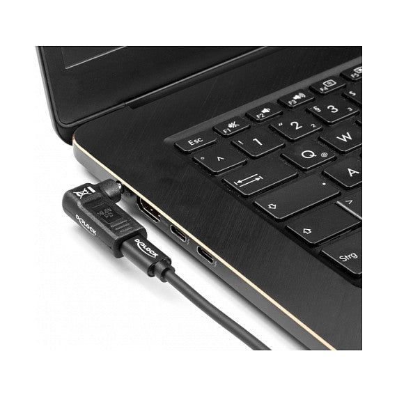 Adapter für Notebook Ladekabel USB Type-C™ Buchse zu 5,5 x 2,1 mm Stecker 90° gewinkelt