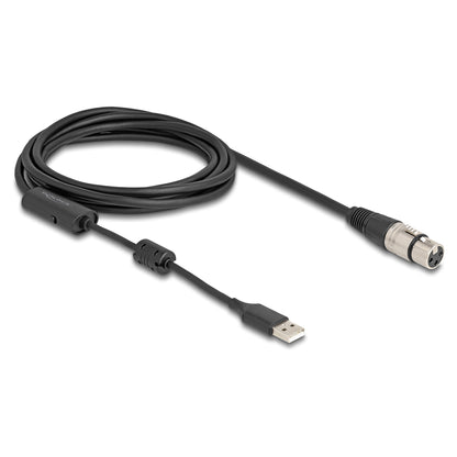 High-Res Audio Konverterkabel XLR 3 Pin zu USB Type-A analog zu digital 3 m