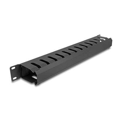 19" Kabelmanagement Rangierpanel mit Bürste und 2 Öffnungen 1 HE schwarz