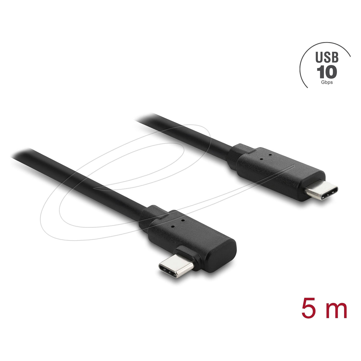 Aktives Optisches Kabel USB 10 Gbps USB Type-C™ Stecker zu Stecker gewinkelt 5 m