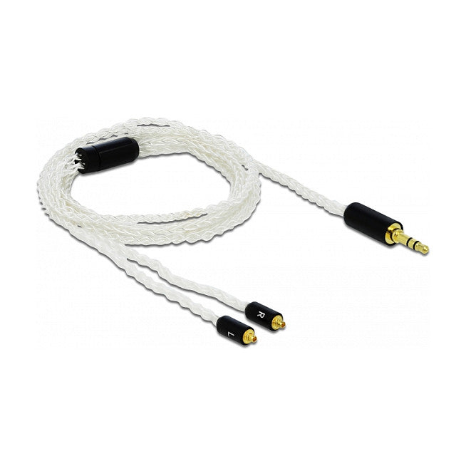 Audio Kabel 3,5 mm 3 Pin Klinkenstecker zu 2 x MMCX Stecker 1,20 m