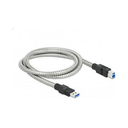 USB 5 Gbps Kabel Typ-A Stecker zu Typ-B Stecker mit Metallmantel 1 m