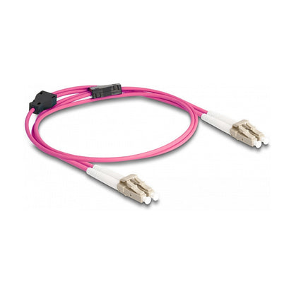 LWL Kabel mit Metallarmierung LC Duplex zu LC Duplex Multimode OM4 1 m