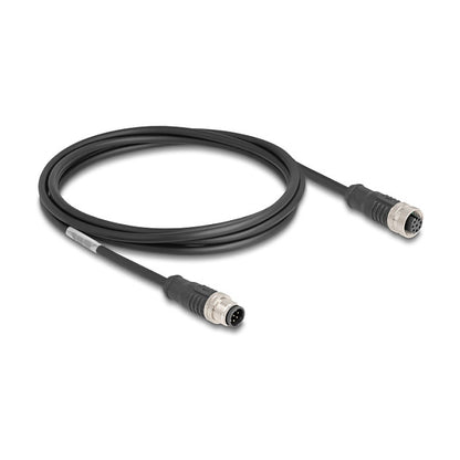 M12 Kabel A-kodiert 8 Pin Stecker zu Buchse PVC 2 m