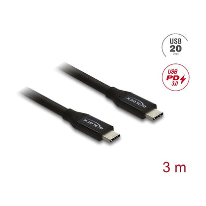Koaxiales USB 20 Gbps Kabel USB PD 3.0 60 W 3 m