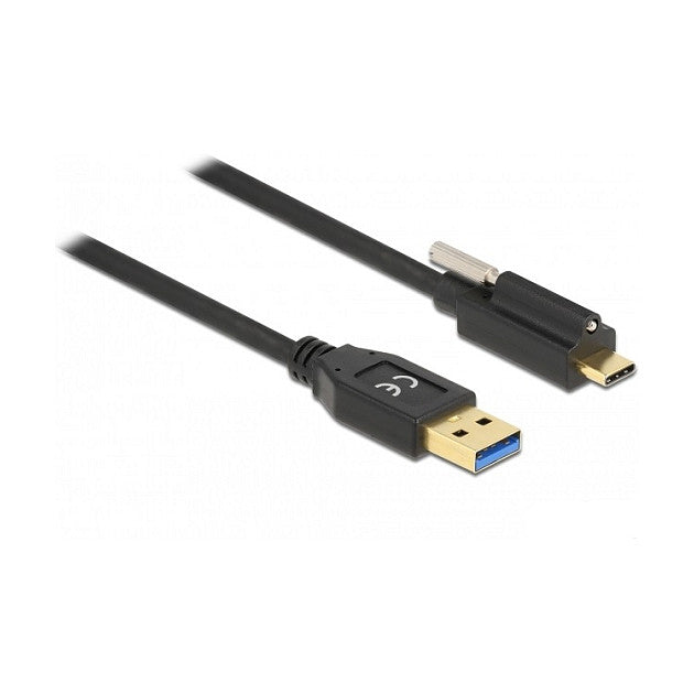 USB 10 Gbps Kabel Typ-A Stecker zu USB Type-C™ Stecker mit Schraube oben 2 m