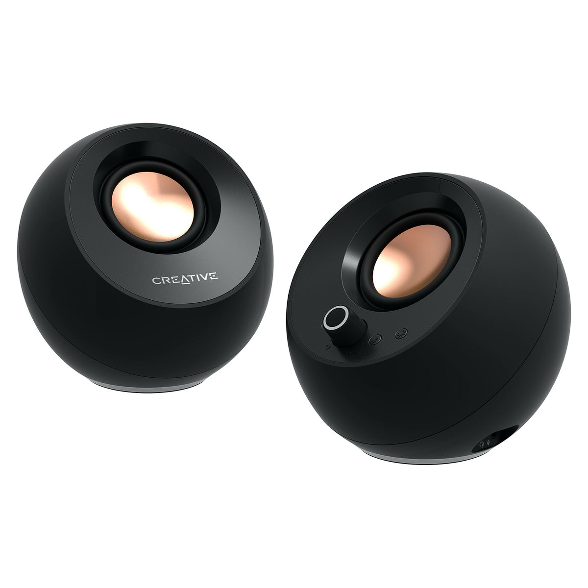 Creative Labs Pebble Pro (schwarz, Klinke, USB-A/C, Bluetooth, Digitalverstrker, RGB-Beleuchtung)