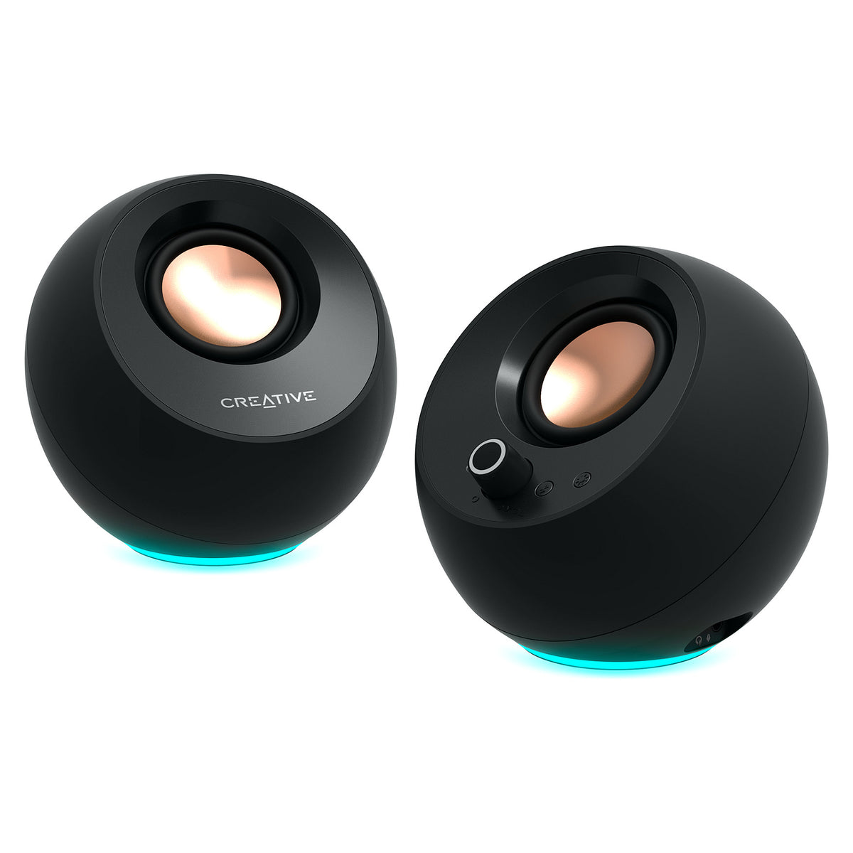 Creative Labs Pebble Pro (schwarz, Klinke, USB-A/C, Bluetooth, Digitalverstrker, RGB-Beleuchtung)
