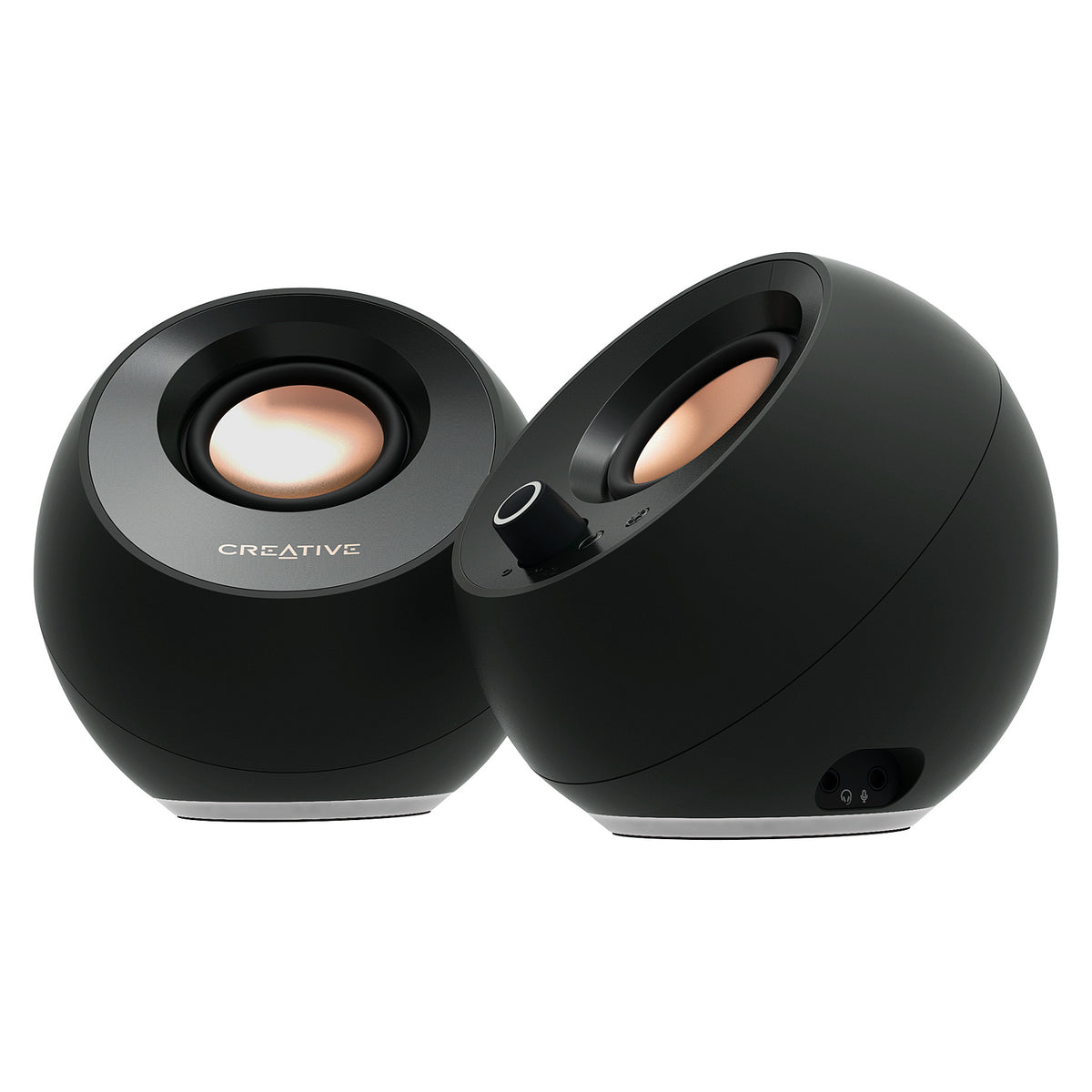 Creative Labs Pebble Pro (schwarz, Klinke, USB-A/C, Bluetooth, Digitalverstrker, RGB-Beleuchtung)