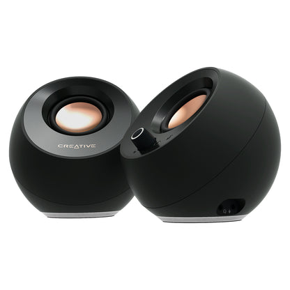 Creative Labs Pebble Pro (schwarz, Klinke, USB-A/C, Bluetooth, Digitalverstrker, RGB-Beleuchtung)