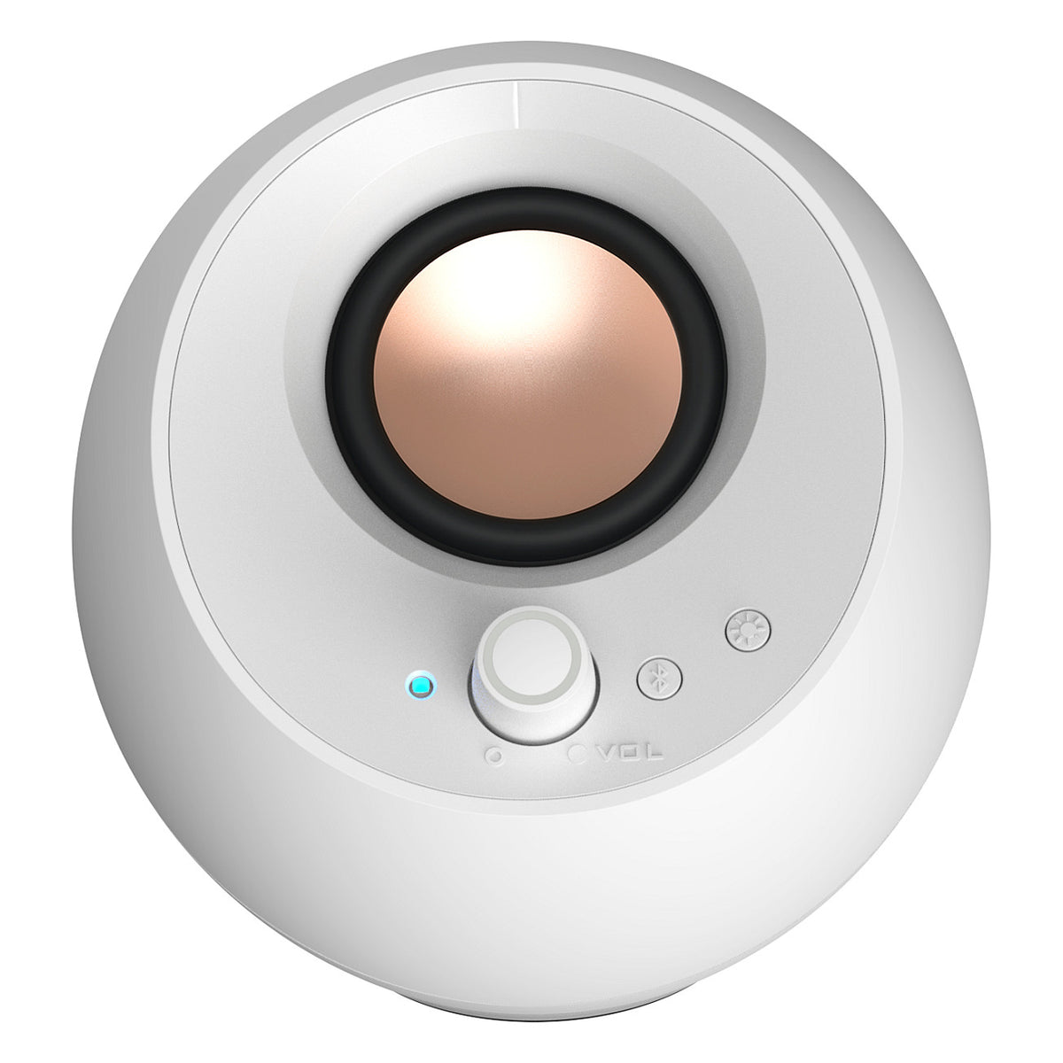 Creative Labs Pebble Pro (wei, Klinke, USB-A/C, Bluetooth, Digitalverstrker, RGB-Beleuchtung)