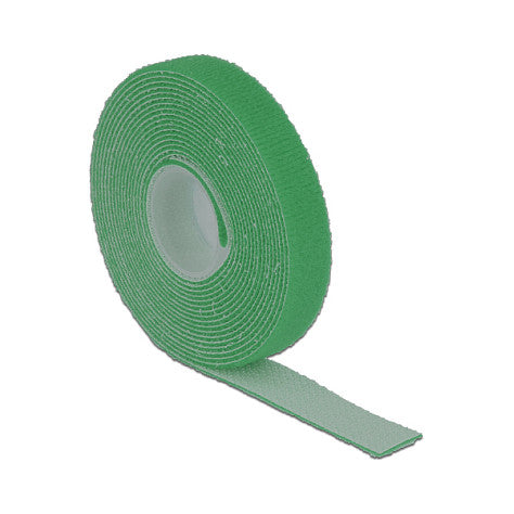 Klettband auf Rolle L 3 m x B 13 mm grün