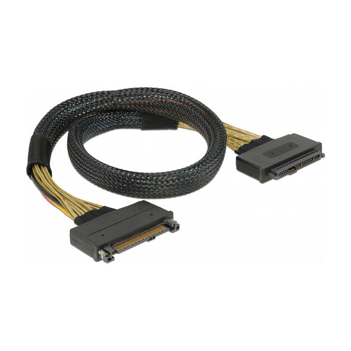 Verlängerungskabel U.2 SFF-8639 Stecker > U.2 SFF-8639 Buchse 0,5 m