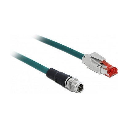 Netzwerkkabel M12 X-kodiert 8 Pin zu RJ45 Stecker PVC 1 m