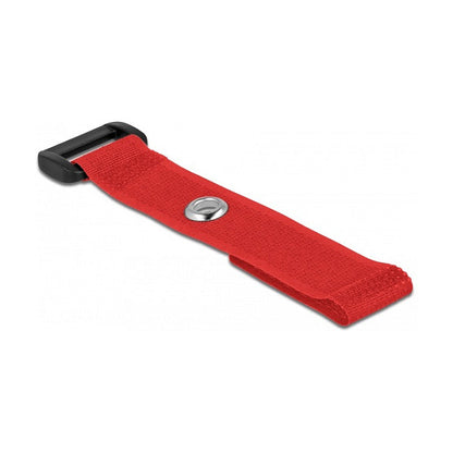 Klett-Kabelbinder mit Schlaufe und Befestigungsöse L 150 x B 20 mm rot 5 Stück