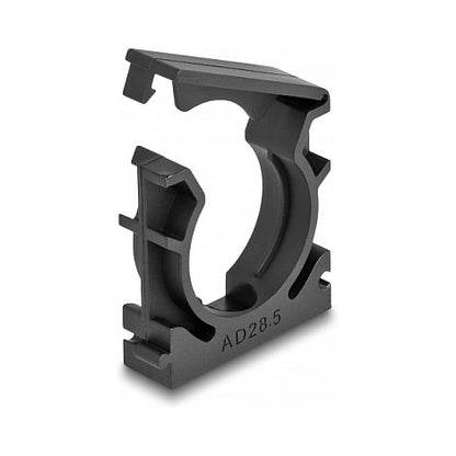 Kabelschlauchhalter mit Verschlussclip 28,5 mm 4 Stück schwarz