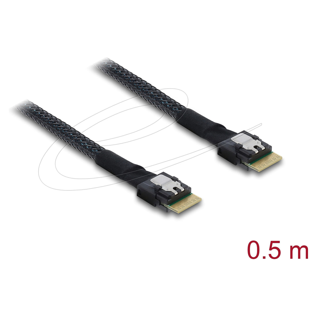 PCIe 4.0 Kabel Slim SAS SFF-8654 4i zu Slim SAS SFF-8654 4i 0,5 m