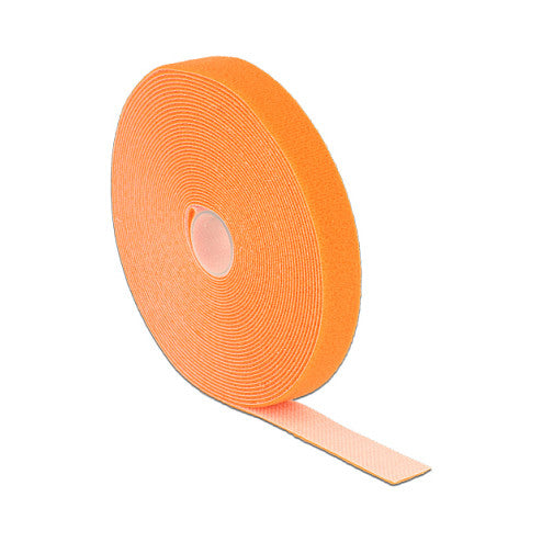 Klettband auf Rolle L 10 m x B 20 mm orange