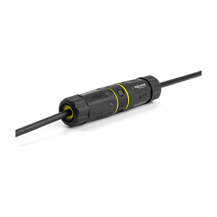 Kabelverbinder RJ45 Buchse zu RJ45 Buchse mit M23 Gewinde geeignet für Cat.6a / Cat.7 Netzwerkkabel IP68 staub- und wasserdicht