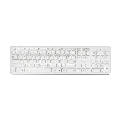 USB Tastatur und Maus Set 2,4 GHz kabellos weiß