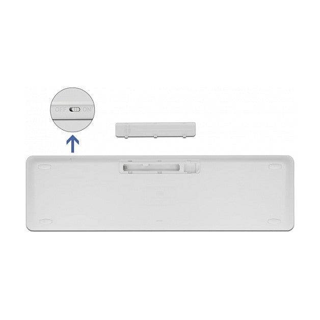 USB Tastatur und Maus Set 2,4 GHz kabellos weiß