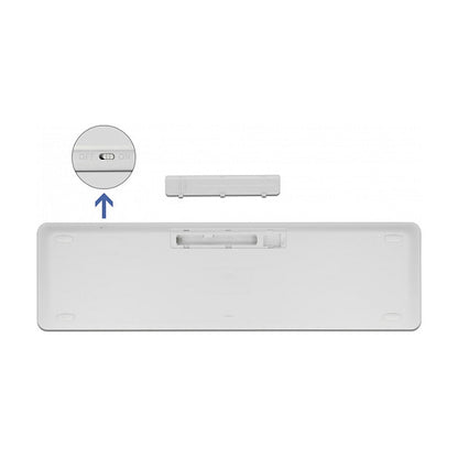 USB Tastatur und Maus Set 2,4 GHz kabellos weiß