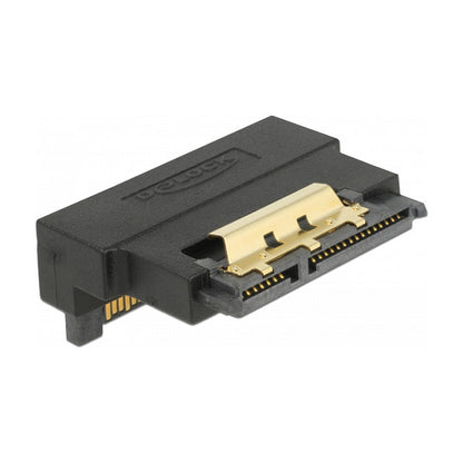 Adapter SATA 22 Pin Buchse mit Einrastfunktion zu Stecker - gewinkelt unten