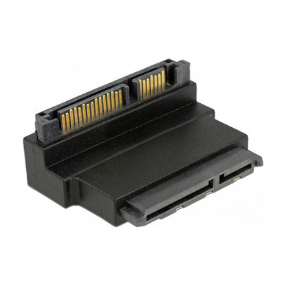 Adapter SATA 22 Pin Buchse mit Einrastfunktion zu Stecker - gewinkelt unten