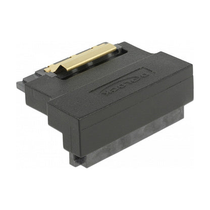 Adapter SATA 22 Pin Buchse mit Einrastfunktion zu Stecker - gewinkelt unten