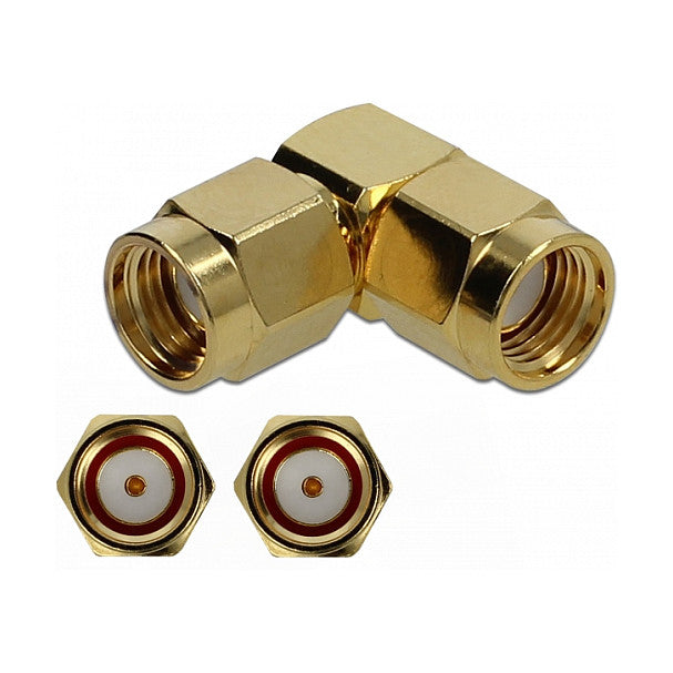Adapter RP-SMA Stecker zu RP-SMA Stecker 90° 10 GHz