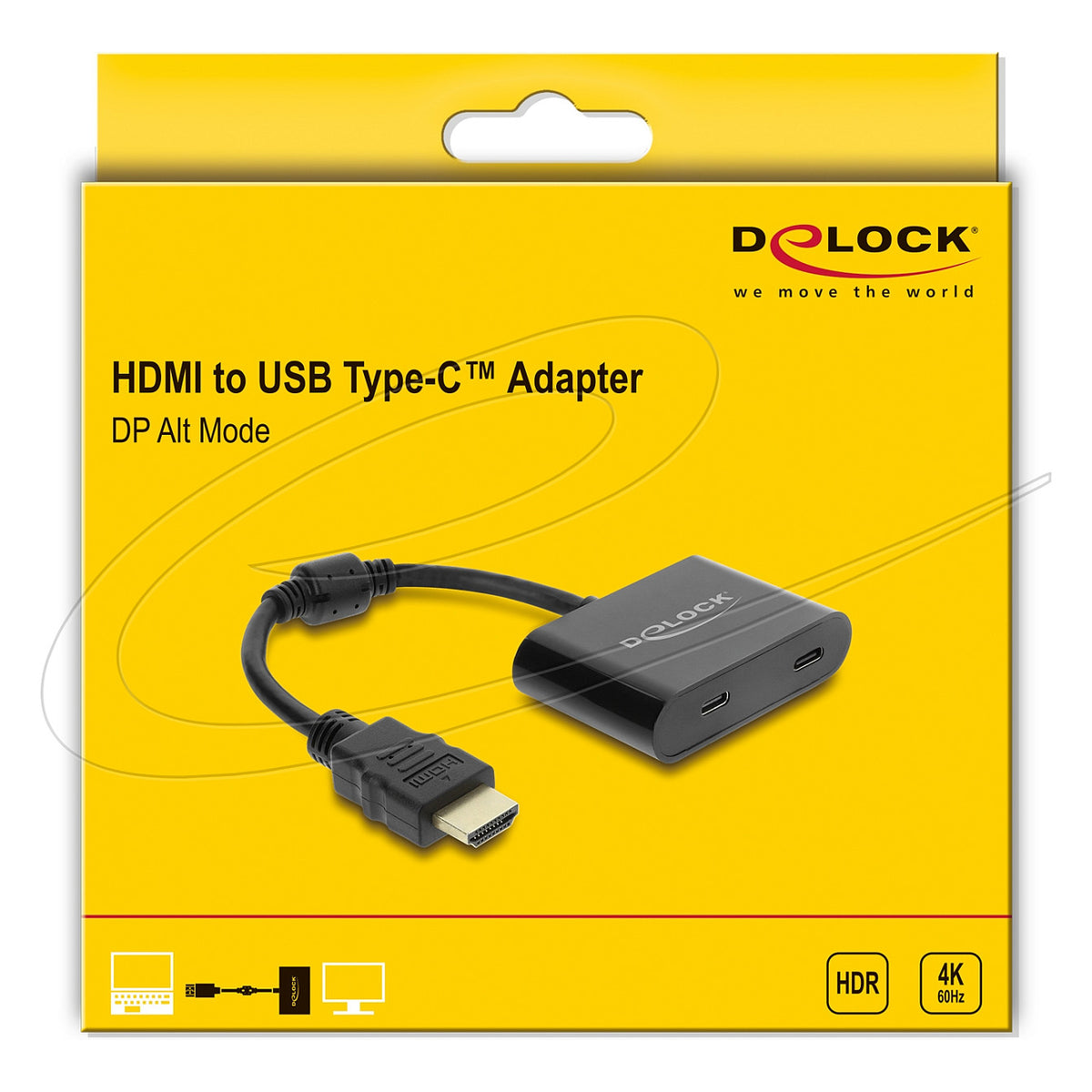 Adapter HDMI Stecker zu USB Type-C™ Buchse (DP Alt Mode) 4K 60 Hz