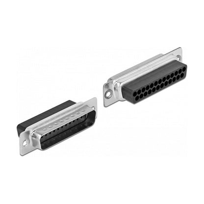 Adapter D-Sub 25 Pin Stecker zu RJ45 Buchse Montagesatz blau