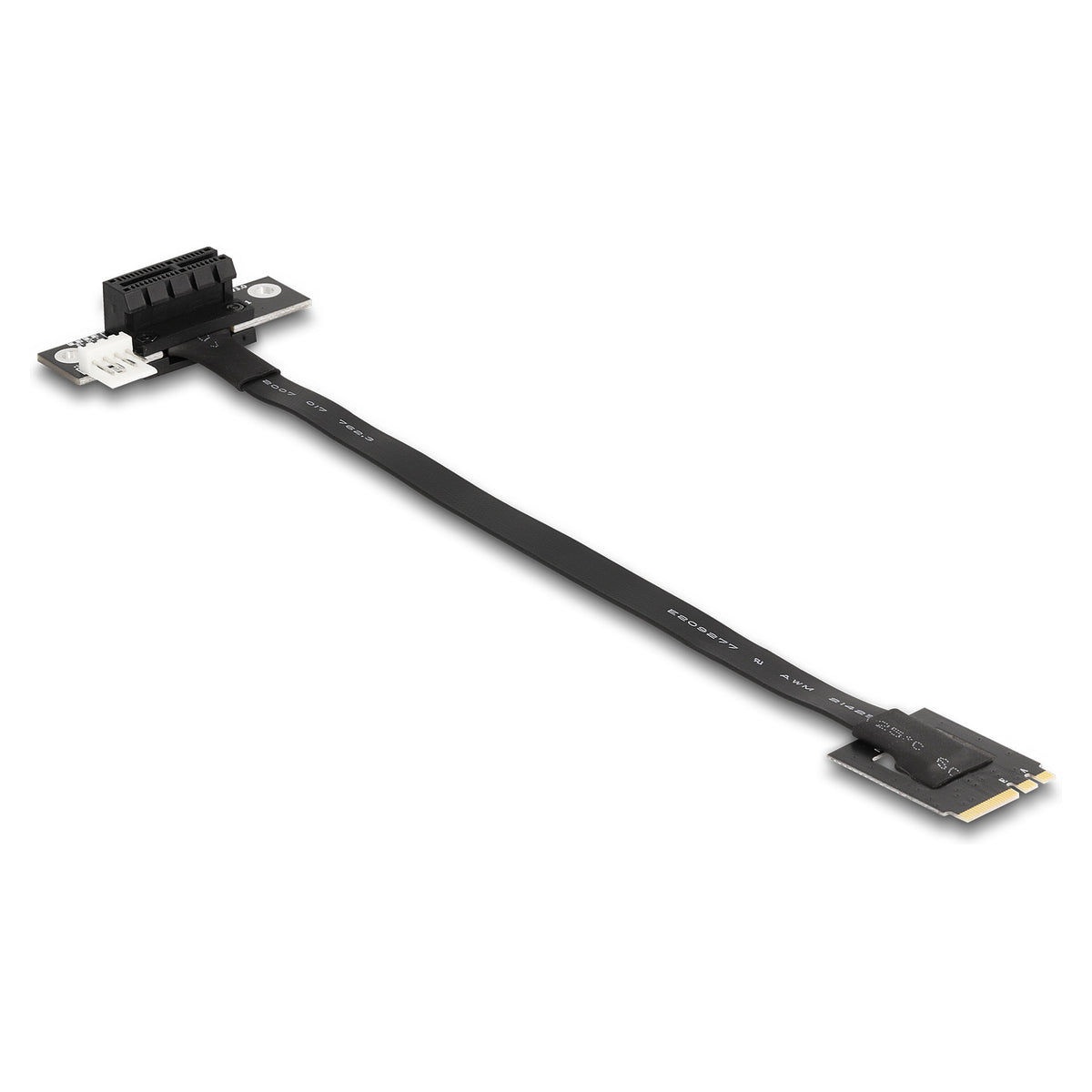 M.2 Key A+E zu PCIe x1 NVMe Adapter gewinkelt mit 20 cm Kabel