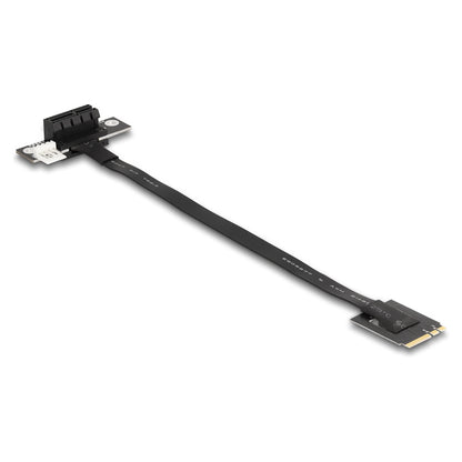 M.2 Key A+E zu PCIe x1 NVMe Adapter gewinkelt mit 20 cm Kabel