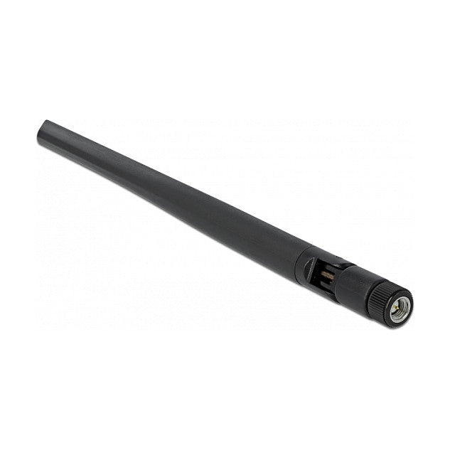 WLAN 802.11 ac/ax/a Antenne RP-SMA Stecker 5 dBi 20 cm omnidirektional mit Kippgelenk und flexiblem Material schwarz