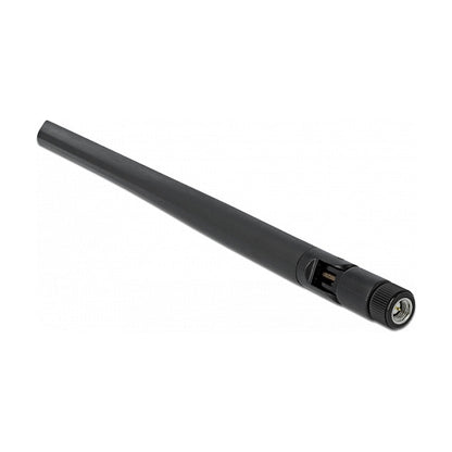 WLAN 802.11 ac/ax/a Antenne RP-SMA Stecker 5 dBi 20 cm omnidirektional mit Kippgelenk und flexiblem Material schwarz