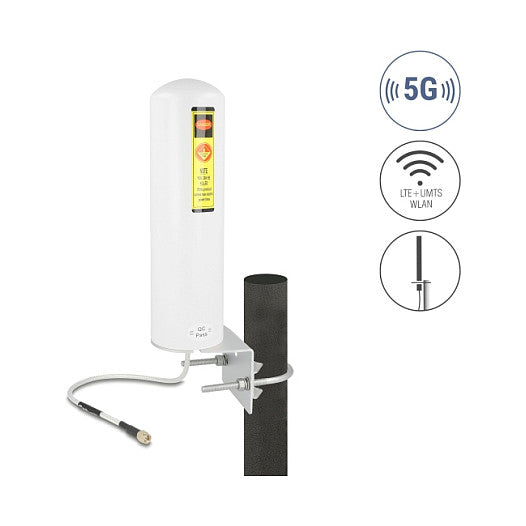 5G LTE Antenne SMA Stecker 3 - 5 dBi starr omnidirektional Wand- und Mastmontage outdoor weiß