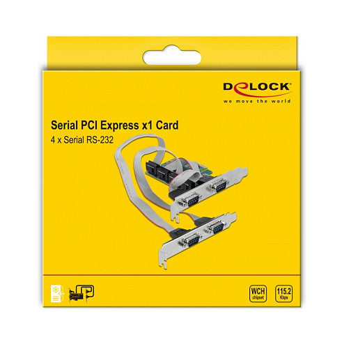 PCI Express x1 Karte zu 4 x Seriell RS-232