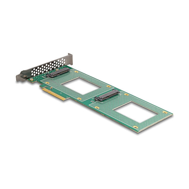 PCI Express 4.0 x8 Karte zu 2 x intern U.2 NVMe SFF-8639 - Bifurcation (LxB: 236 x 87 mm)