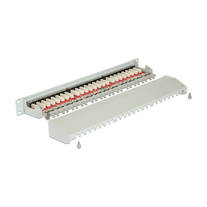 19" Patchpanel 24 Port Cat.6A grau