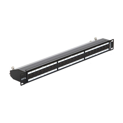 19" Patchpanel 24 Port Cat.6A schwarz