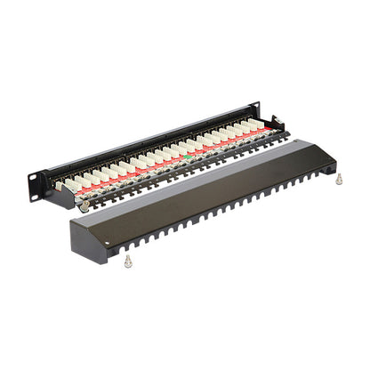 19" Patchpanel 24 Port Cat.6A schwarz