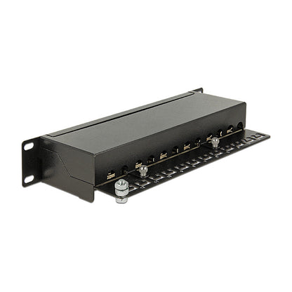 10" Patchpanel 12 Port Cat.6A schwarz