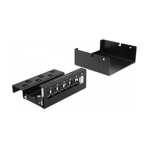 Keystone Patchpanel 6 Port schwarz